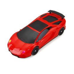 Luxury Sports Car Inspired Portable Bluetooth Speaker with Thunder Sound (Red)