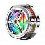 Wholesale Magnetic Gaming Phone Cooler Fan with RGB Lights - Fast Cooling for Mobile Devices X18 for Universal Cell Phone And Bluetooth Device (Silver)