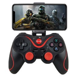 Android iPhone iOS Compatible Wireless Key Mapping Gamepad Joystick Controller (Read Manual for Instructions) for Universal Gaming Platforms (Black)
