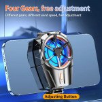 Wholesale RGB Gaming Phone Cooling Fan with Clip - Fast Portable Battery-Powered Cooler for Mobile Devices X52 for Universal Cell Phone And Bluetooth Device (Black)