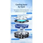 Wholesale RGB Gaming Phone Cooling Fan with Magnetic Attachment and Digital Display - Fast Cooling for Mobile Gamers X76 for Universal Cell Phone And Bluetooth Device (Black)