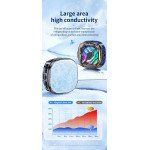 Wholesale RGB Gaming Phone Cooling Fan with Magnetic Attachment and Digital Display - Fast Cooling for Mobile Gamers X76 for Universal Cell Phone And Bluetooth Device (Black)