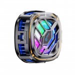 Wholesale RGB Gaming Phone Cooling Fan with Magnetic Attachment and Digital Display - Fast Cooling for Mobile Gamers X76 for Universal Cell Phone And Bluetooth Device (Black)
