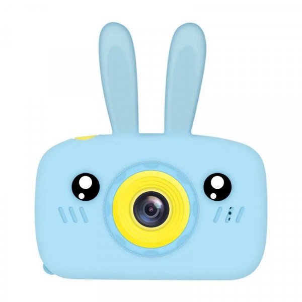 Wholesale 1080P Cute Bunny Soft Silicone Shell Digital Video Camera for Kids with Built-In Games X9C for Children Kid Party Outdoor and Indoor Play (Blue)