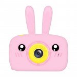 Wholesale 1080P Cute Bunny Soft Silicone Shell Digital Video Camera for Kids with Built-In Games X9C for Children Kid Party Outdoor and Indoor Play (Pink)