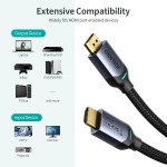 Wholesale 6 Foot HDMI 2.1 cable 8K 60Hz 48Gbps / 4K 144Hz / 2K 165 Hz 3D Dynamic HDR for HMDI Cable Port Devices (Black)