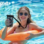 Wholesale Universal Extra Large Versatile Waterproof Phone Case Pouch with Adjustable Lanyard Neck Strap for Universal Cell Phone (Black)