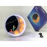 Wholesale Moon & Stars LED Bluetooth Speaker - Type-C Charging, Ambient Light, Hi-Fi Sound Y-567 for Universal Cell Phone And Bluetooth Device (White)