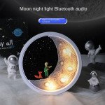 Wholesale Moon & Stars LED Bluetooth Speaker - Type-C Charging, Ambient Light, Hi-Fi Sound Y-567 for Universal Cell Phone And Bluetooth Device (White)