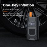 Wholesale Portable Air Compressor Auto Tire Inflator Pump 150 PSI 7500 mAh USB Charging Power Bank LED Flashlight Travel Roadside Assistance Car Tool for Cars, Motorcyles, Bicycles, Balls, and others (Gold)