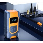 Wholesale Portable Air Compressor Auto Tire Inflator Pump 150 PSI 7500 mAh USB Charging Power Bank LED Flashlight Travel Roadside Assistance Car Tool for Cars, Motorcyles, Bicycles, Balls, and others (Gold)