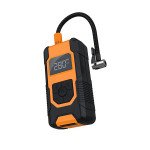 Wholesale Portable Air Compressor Auto Tire Inflator Pump 150 PSI 7500 mAh USB Charging Power Bank LED Flashlight Travel Roadside Assistance Car Tool for Cars, Motorcyles, Bicycles, Balls, and others (Orange)