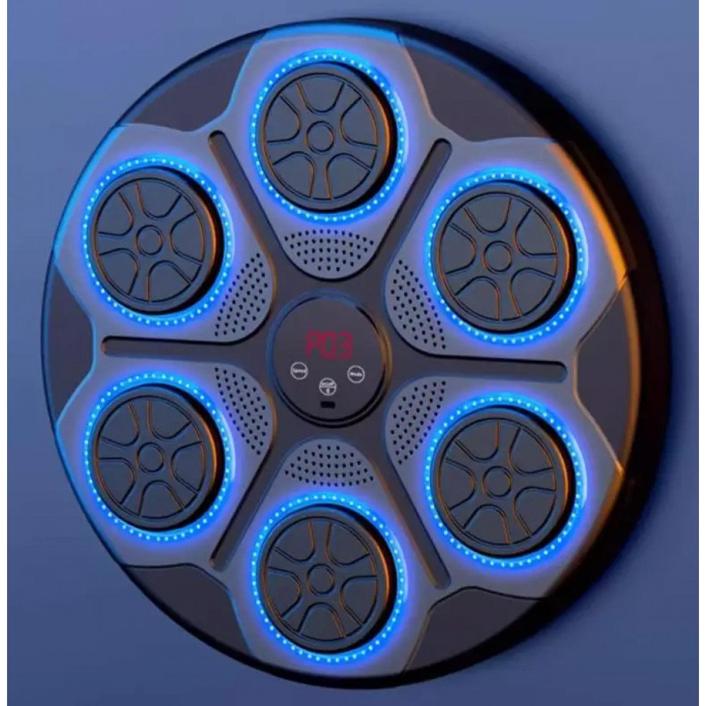 Music Boxing Machine, 2025, nieuwe intelligente muziekboksmachine met 9 snelheden, 9 trainingsmodi, Bluetooth, automatische teller, led-wandboksdoel voor volwassenen en kinderen