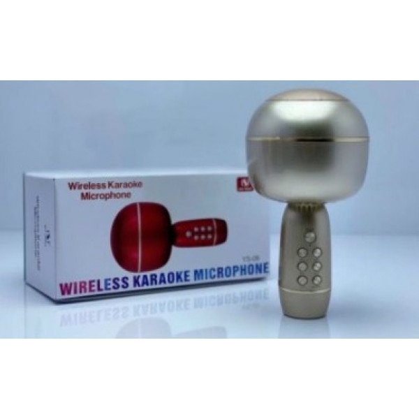 Wholesale Karaoke Sing Music Microphone Portable Handheld Bluetooth Speaker KTV YS09 for Universal Cell Phone And Bluetooth Device (Gold)