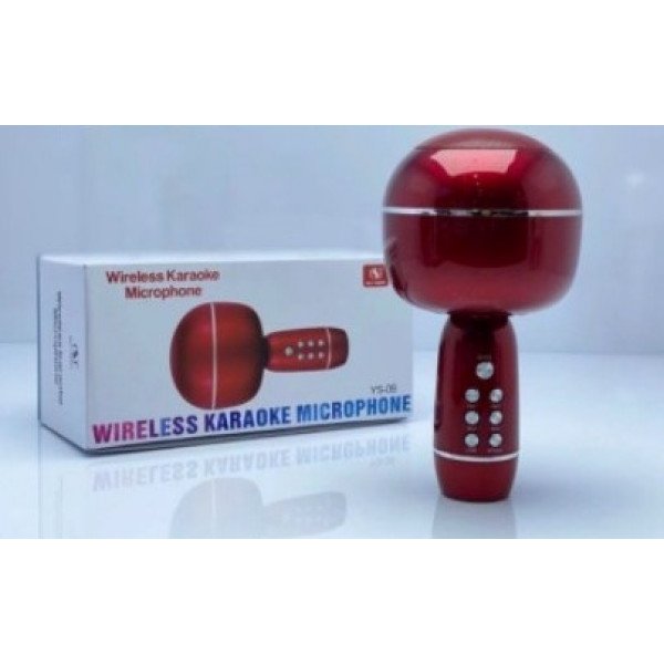 Wholesale Karaoke Sing Music Microphone Portable Handheld Bluetooth Speaker KTV YS09 for Universal Cell Phone And Bluetooth Device (Red)