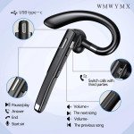 Wholesale Lightweight Business Bluetooth Headset with Over-the-Ear Hook and Charging Case - Single-Side Earpiece YYK520 for Universal Cell Phone And Bluetooth Device (Black)