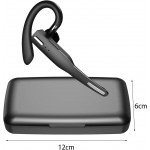 Wholesale Single-Side Business Bluetooth Headset with Long Battery Life, Lightweight Design, Over-Ear Hook, and Easy-Use Charging Case YYK525 for Universal Cell Phone And Bluetooth Device (Black)