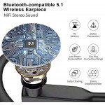 Wholesale Single-Side Business Bluetooth Headset with Long Battery Life, Lightweight Design, Over-Ear Hook, and Easy-Use Charging Case YYK525 for Universal Cell Phone And Bluetooth Device (Black)