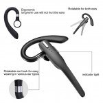 Wholesale Single-Side Business Bluetooth Headset with Long Battery Life, Lightweight Design, Over-Ear Hook, and Easy-Use Charging Case YYK525 for Universal Cell Phone And Bluetooth Device (Black)