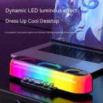 Wholesale Rhythmic Surrond RGB LED Light Sound Bar Bluetooth Speaker with Keyboard-Style Controls Z10 for Universal Cell Phone And Bluetooth Device (Black)