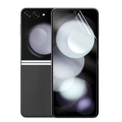 HD Clear Ultra Slim Scratch Resistance Flexible TPU Film Front and Back Full Coverage Screen Protector Bubble Free Case Friendly for Samsung Galaxy Z Flip 5 (Clear)