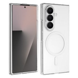 Crystal Clear Transparent Edge Bumper Magnetic Magsafe Protective Case for Samsung Galaxy Z Fold 7 (Clear) Crystal Clear Transparent Edge Bumper Magnetic Magsafe Protective Case for Samsung Galaxy Z Fold 7 (Clear)