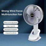 Wholesale Super Foldable Cooling Fan with 3-Speed Settings and Clip-On Holder ZL899 (White)