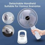 Wholesale Super Foldable Cooling Fan with 3-Speed Settings and Clip-On Holder ZL899 (White)