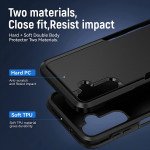 Wholesale Heavy Duty Strong Armor Hybrid Trailblazer Case Cover for Samsung Galaxy A14 5G (Black)