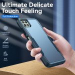 Wholesale Heavy Duty Strong Armor Hybrid Trailblazer Case Cover for Samsung Galaxy A22 5G / Boost Mobile Celero 5G (Navy Blue)