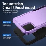 Wholesale Heavy Duty Strong Armor Hybrid Trailblazer Case Cover for Samsung Galaxy A22 5G / Boost Mobile Celero 5G (Purple)