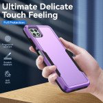 Wholesale Heavy Duty Strong Armor Hybrid Trailblazer Case Cover for Samsung Galaxy A22 5G / Boost Mobile Celero 5G (Purple)