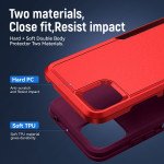 Wholesale Heavy Duty Strong Armor Hybrid Trailblazer Case Cover for Samsung Galaxy A22 5G / Boost Mobile Celero 5G (Red)