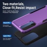 Wholesale Heavy Duty Strong Armor Hybrid Trailblazer Case Cover for Samsung Galaxy A73 5G (Purple)
