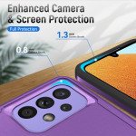 Wholesale Heavy Duty Strong Armor Hybrid Trailblazer Case Cover for Samsung Galaxy A73 5G (Purple)