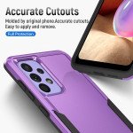 Wholesale Heavy Duty Strong Armor Hybrid Trailblazer Case Cover for Samsung Galaxy A53 5G (Purple)