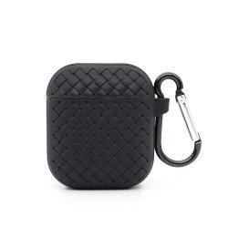 Mesh Series Fashion Durable Shockproof Protective Soft Silicone Case with Holder Clip for Apple Airpod 2 / 1 (Black) Mesh Series Fashion Durable Shockproof Protective Soft Silicone Case with Holder Clip for Apple Airpod 2 / 1 (Black)