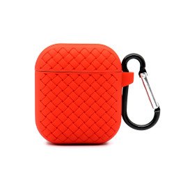 Mesh Series Fashion Durable Shockproof Protective Soft Silicone Case with Holder Clip for Apple Airpod 2 / 1 (Red) Mesh Series Fashion Durable Shockproof Protective Soft Silicone Case with Holder Clip for Apple Airpod 2 / 1 (Red)