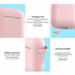 Wholesale Premium Soft Silicone Skin Shockproof Protective Cover with Keychain Carabiner for Apple Airpod 2 / 1 (Hot Pink)