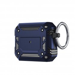 Military Grade Strong Tech Armor Heavy Duty Hybrid Case With Hook for Apple Airpods 3 (2021) (Navy Blue)