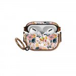 Wholesale Fashion Design Electroplated Full Body Hybrid Locking Lids Airpod Case Cover With Holder Clip for Apple Airpod Pro 2 / 1 (Flower)