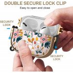 Wholesale Fashion Design Electroplated Full Body Hybrid Locking Lids Airpod Case Cover With Holder Clip for Apple Airpod Pro 2 / 1 (Flower)