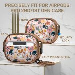Wholesale Fashion Design Electroplated Full Body Hybrid Locking Lids Airpod Case Cover With Holder Clip for Apple Airpod Pro 2 / 1 (Flower)