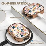 Wholesale Fashion Design Electroplated Full Body Hybrid Locking Lids Airpod Case Cover With Holder Clip for Apple Airpod Pro 2 / 1 (Flower)