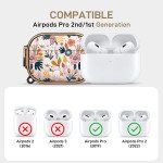 Wholesale Fashion Design Electroplated Full Body Hybrid Locking Lids Airpod Case Cover With Holder Clip for Apple Airpod Pro 2 / 1 (Flower)