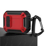 Wholesale Rugged Design Shockproof Anti-Scratch Protective Case with Tight Closure and Holder Clip for Apple Airpod Pro 2 / 1 (Red)