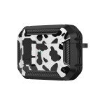 Wholesale Premium Camo Design Strong Armor Hybrid Clip Lock Airpod Case Cover With Keychain Holder for Apple Airpod Pro 2 / 1 (White)