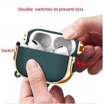 Wholesale Fashion Design Electroplated Full Body Hybrid Locking Lids Airpod Case Cover With Holder Clip for Apple Airpod Pro 2 / 1 (Green/Rose)