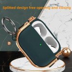 Wholesale Fashion Design Electroplated Full Body Hybrid Locking Lids Airpod Case Cover With Holder Clip for Apple Airpod Pro 2 / 1 (Black)