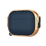 Wholesale Fashion Design Electroplated Full Body Hybrid Locking Lids Airpod Case Cover With Holder Clip for Apple Airpod Pro 2 / 1 (Blue/Rose)